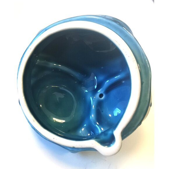 Inarco “Mood Indigo” Blue Fruit Ceramic Server E2430 –Japan 1960s 8 inches high - Picture 5 of 13